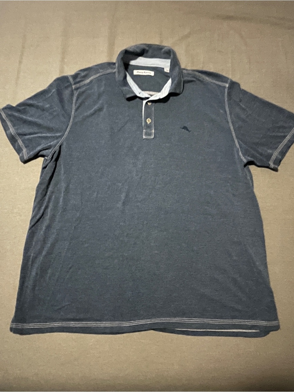 Tommy Bahama Navy Blue Short-Sleeve Polo